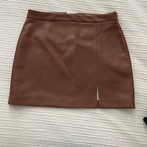 Wilfred vegan leather mini skirt